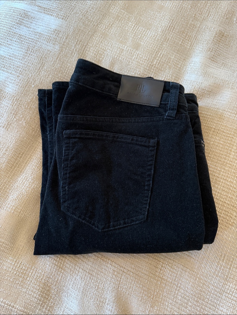 Ralph Lauren Black Straight-Leg Corduroy pants